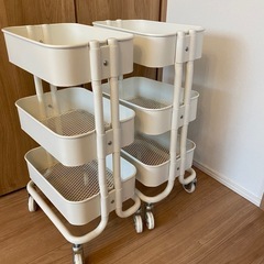 IKEA ワゴン ロースフルト 白  2個セット