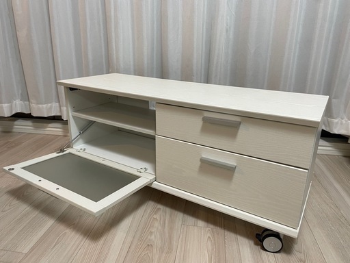 幅100cm　テレビボード　木目調ホワイト
