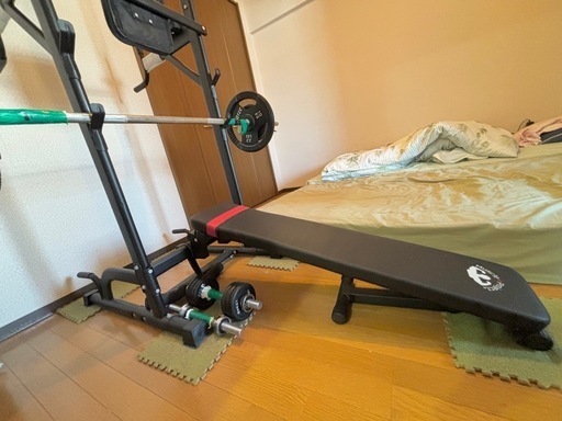 ベンチプレスとバーベルセット