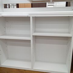 ★ジモティ割あり★  本棚 ホワイト H120×D23×W100 クリーニング済み MT2062の画像