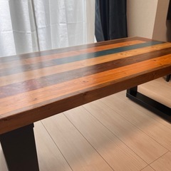 ロハスアンティークテーブル(木製)の画像