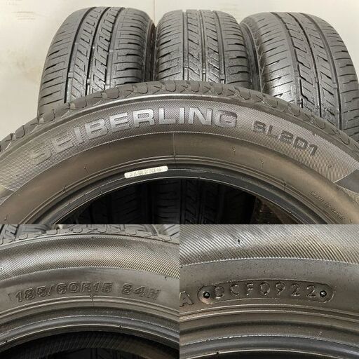 SEIBERLING SL201 185/60R15 15インチ 夏タイヤ 4本 22年製 バリ