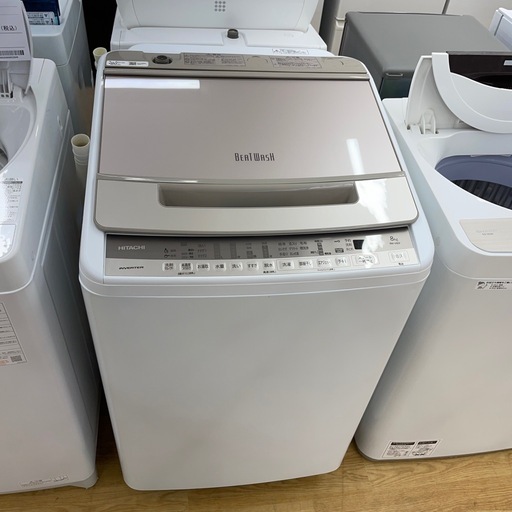 ★ジモティ割あり★  HITACHI 洗濯機　20年製　8.0kg　ビートウォッシュ　クリーニング済み SJ6971