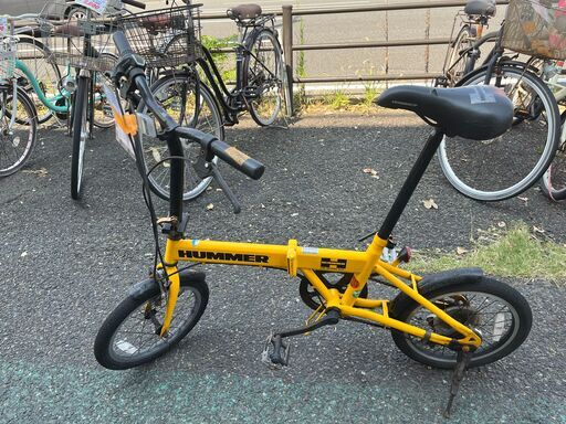 リサイクルショップどりーむ天保山店　No1352　折り畳み自転車　HUMMER　６段ギア付き　１６インチ　