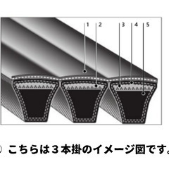 【未使用】バンドー　BANDO パワースクラム　3-C-102 (３本掛）　結合形Vベルト の画像