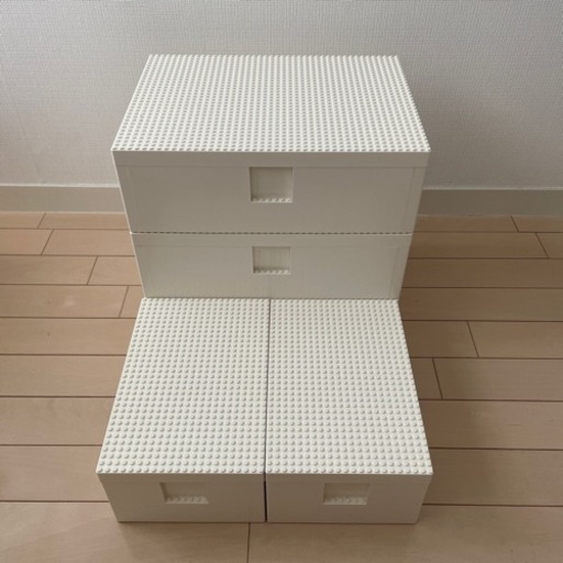 IKEA BYGGLEK レゴ(R)ボックス ふた付き 5点セットホワイト