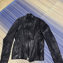 【美品】JULIUS シングルライダース レザージャケット 子牛...