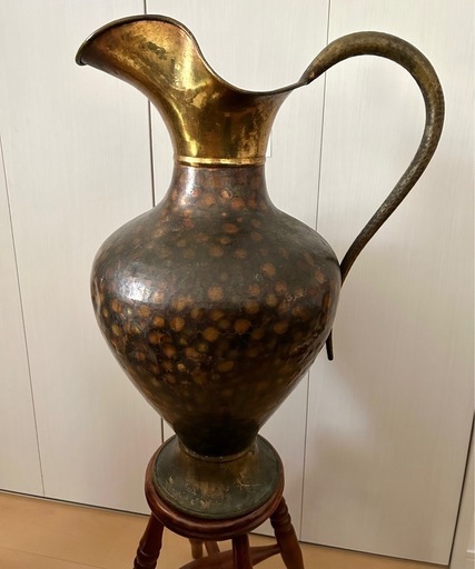 イタリア　アンティーク　真鍮　花瓶　水差し　花器　フラワーベース　壺　ピッチャー