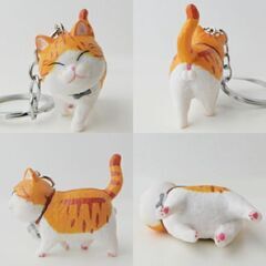 茶トラ猫/キーホルダー（新品）の画像
