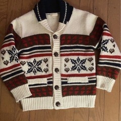 札幌市　130センチ　男の子MusMunm　カーディガン