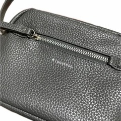 【美品】CONVERSE コンバース　ショルダーバック　グレー　PUレザーの画像