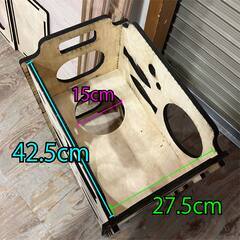 猫ボックス 道具箱 コンテナ 試作 ネジ不要 DIY 組み立て箱の画像