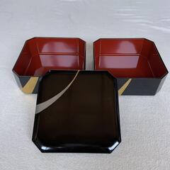 浪花屋　漆塗ニ段重箱の画像