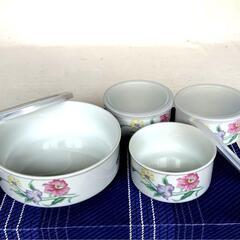 美濃焼　紫峰　食品保存容器　５点セットの画像