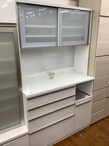 2枚扉レンジボード　高橋木工所　ホワイト　38,500円