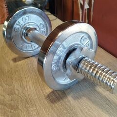 クロームダンベル 1.5kg×2枚 筋トレ　/UJ-1027 北