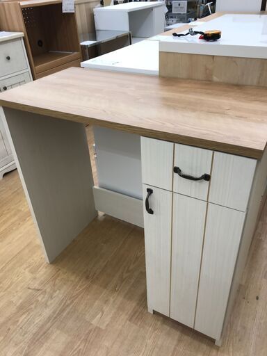 ★ジモティ割あり★ キッチンカウンター   オフホワイト    H88×W90×D45  クリーニング済み KJ6056