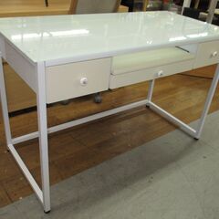 R615 トップガラス パーソナルデスク、引き出し付き、幅120cm Used・キレイ