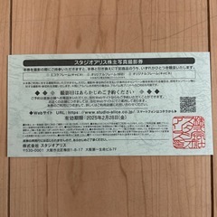 値下げ⭐︎スタジオアリス株主写真撮影券の画像