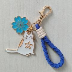 【購入者決定】☆再販☆None  スエード紐 チャーム( 桜猫・和 )の画像