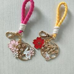 【購入者決定】None スエード紐 チャーム( 桜うさぎ・和 )の画像