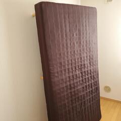シングルベッド 一体型 ブラウン