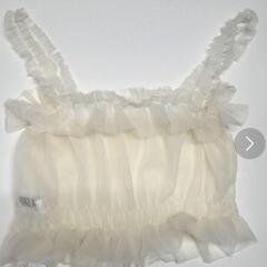 【新品・未使用】タグ付き　レディース　チュールビスチェ　アイボリー　トップス
カラー：アイボリー◎
　の画像