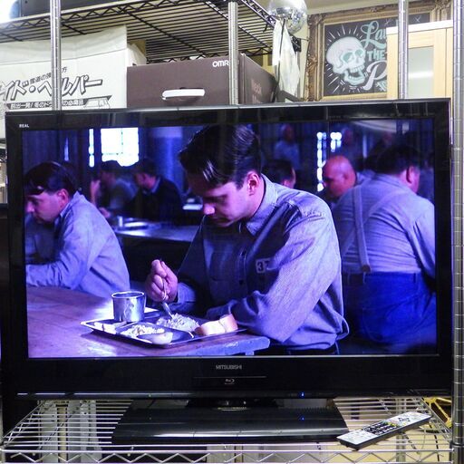 2011年製 HDD\u0026ブルーレイ内蔵 40インチ液晶テレビ 三菱 配達設置対応/1カ月保証 LCD-40BHR500 オートターン機能不良