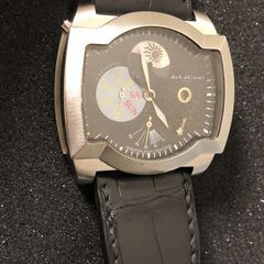 国内この１本のみ deLaCourドゥラクール超高級腕時計サクラセレスティックリミテッド自動巻きクロコダイルスイス中古ブラック黒blackメンズの画像