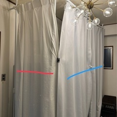 場所隠し棒、カーテンの画像