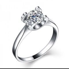 ≒j→→→m23-1番　ブリリアントカットダイヤモンドＣＺスクエアデザインリングRDXの画像