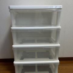 プラスティック4段収納ケース