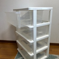 プラスティック4段収納ケースの画像
