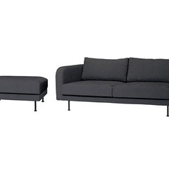 【新品未使用】2人掛けソファー&オットマンの画像