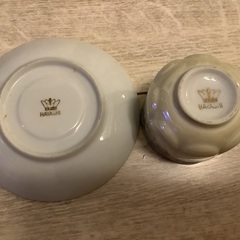コーヒーカップアンド ソーサー 小さめ アンティーク系 綺麗な柄 used HAYASI 昭和レトロ ハヤシの画像