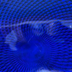 ガラス製ディナープレート（ディープブルー）～青の大皿～の画像