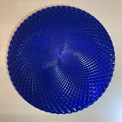 ガラス製ディナープレート（ディープブルー）～青の大皿～の画像