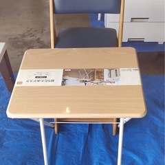 【木更津市民限定】折りたたみデスク（イス付き）（2409-17）