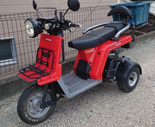 ホンダ　ジャイロX　2スト　側車付きオートバイ（軽）登録　三人乗り