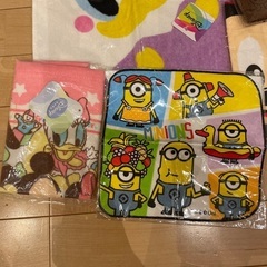 ディズニー　ミニオン　ループ付きタオル　ミニタオル　ギフトタオル　おまとめ　5枚　セット　新品　未使用　未開封の画像