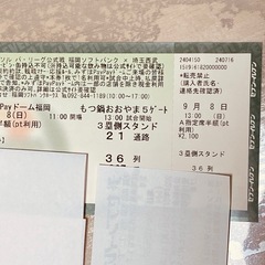 ★福岡ソフトバンクホークス観戦チケット1枚