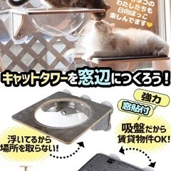 【お値下げ】pookie キャットステップ　キャットタワー　宇宙船　窓設置　吸盤の画像