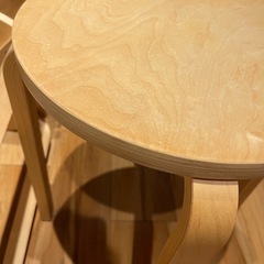 【廃盤！希少！】IKEA(イケア) FROSTA チェア クッション 付き ２脚セット スツール 北欧 丸椅子の画像