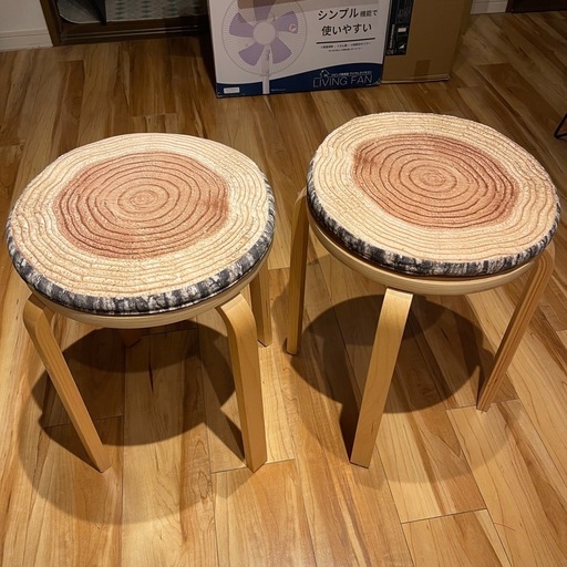 廃盤！希少！】IKEA(イケア) FROSTA チェア クッション 付き 2脚