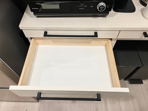 キッチンカウンター 120 テーブル 食器棚 間仕切り ゴミ箱 国産 大川家具 幅120cm 日本製 ダストボックス 付き 完成品 ロ