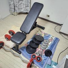 引取 東京 セット インクラインベンチ ダンベル EZバー プレート ホームジム 引取 東京 セット インクラインベンチ ダンベル EZバー プレート