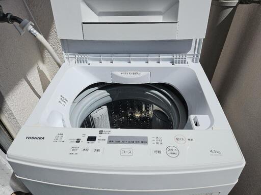 【決定】TOSHIBA　洗濯機　4.5kg（2019年製）
