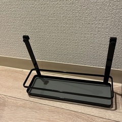 tower 山崎実業 レンジフード調味料ラック タワー 3段 ブラック 4837の画像