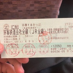 青春18きっぷ(残り1回分)