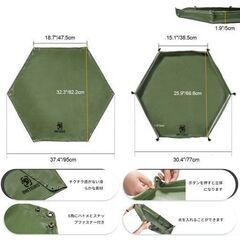 【商談中】OneTigris 焚き火シート/自立型防炎シート/六角スパッタシート/地面や芝生保護/ストーブ下敷き/アウトドア/焚き火用/キャンプ用品/C0DW0109の画像